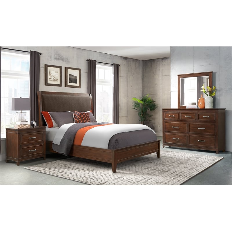 Martin Svensson Home La Jolla 2 Drawer Nightstand Coffee Brown Walnut