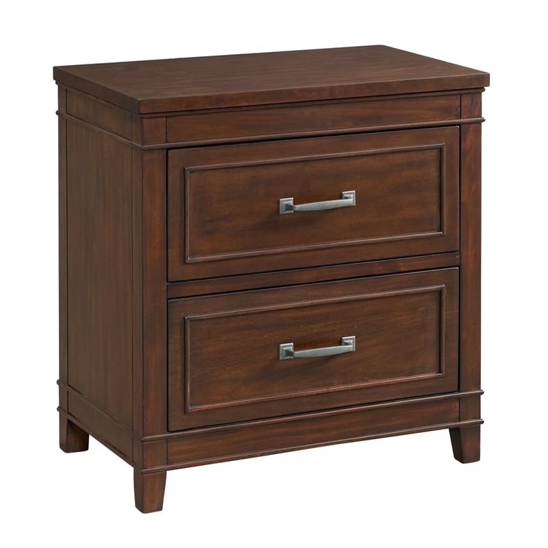 Martin Svensson Home La Jolla 2 Drawer Nightstand Coffee Brown Walnut