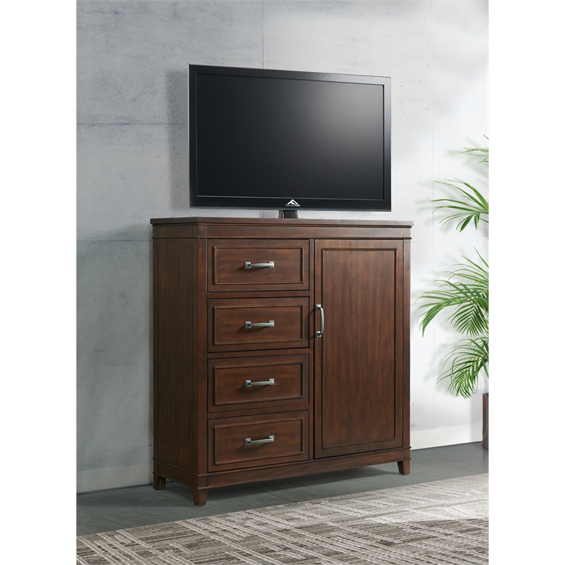 Martin Svensson Home La Jolla 4 Drawer Media Chest Coffee Brown Walnut