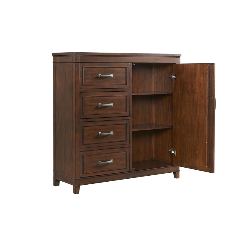 Martin Svensson Home La Jolla 4 Drawer Media Chest Coffee Brown Walnut