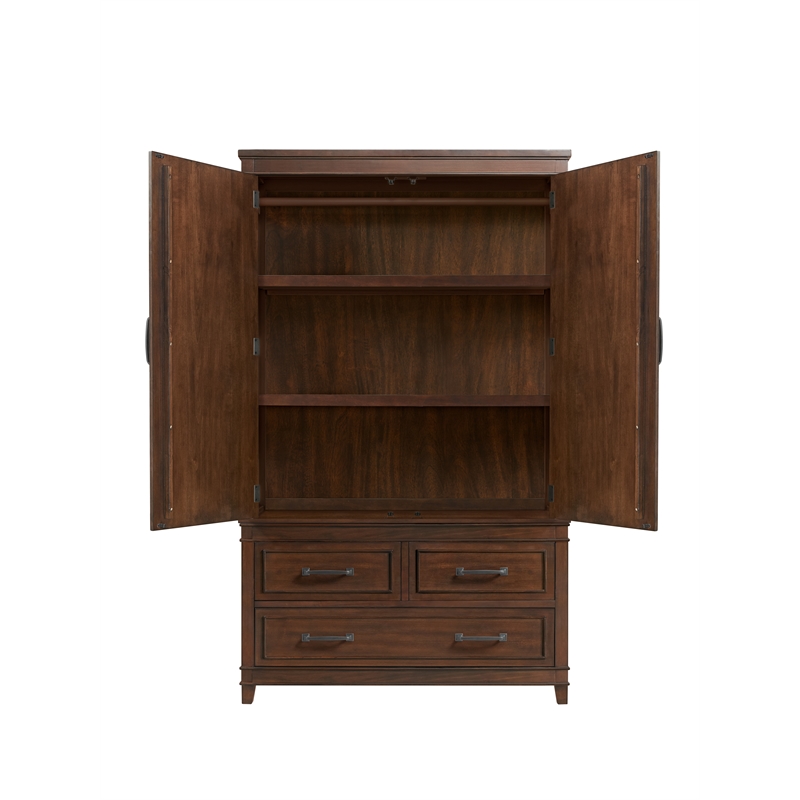 Martin Svensson Home La Jolla 3 Drawer Armoire Coffee Brown Walnut