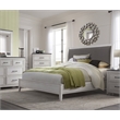Martin Svensson Home Del Mar Queen Bed White with Gray Linen