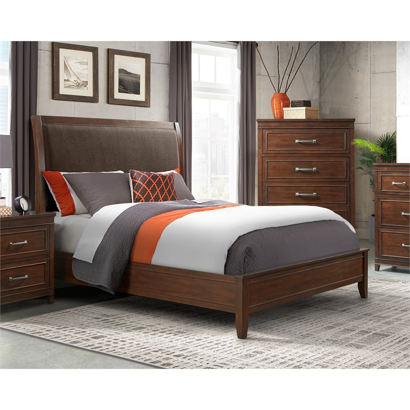 Martin Svensson Home La Jolla Queen Bed Coffee Brown Walnut