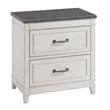 Martin Svensson Home Del Mar Nightstand with Security Drawer White with Gray Top