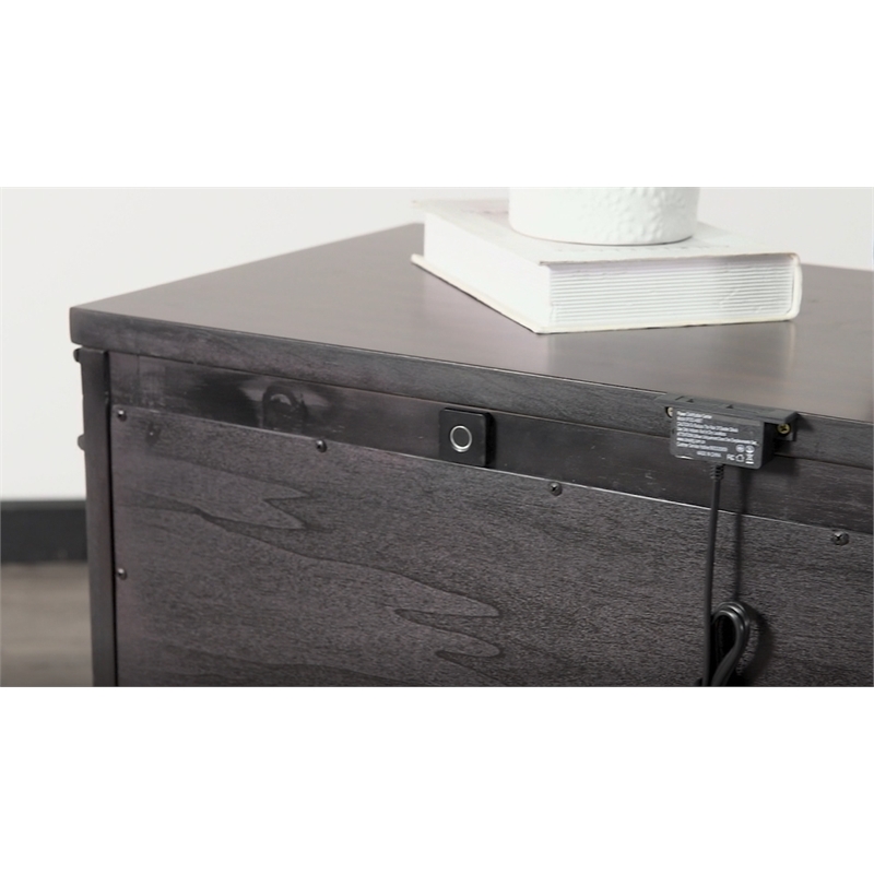 Martin Svensson Home La Jolla Nightstand with Security Drawer Brown Walnut