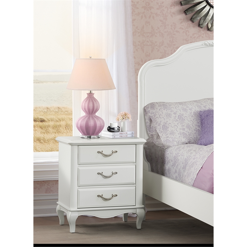 Martin Svensson Home Kelly 3 Drawer Nightstand White