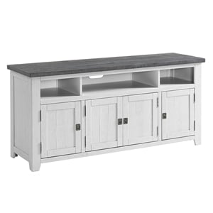 Martin Svensson Home Foundry 65&quot TV Stand White Stain with Gray Top
