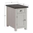 Martin Svensson Home Monterey Chairside Table White and Gray