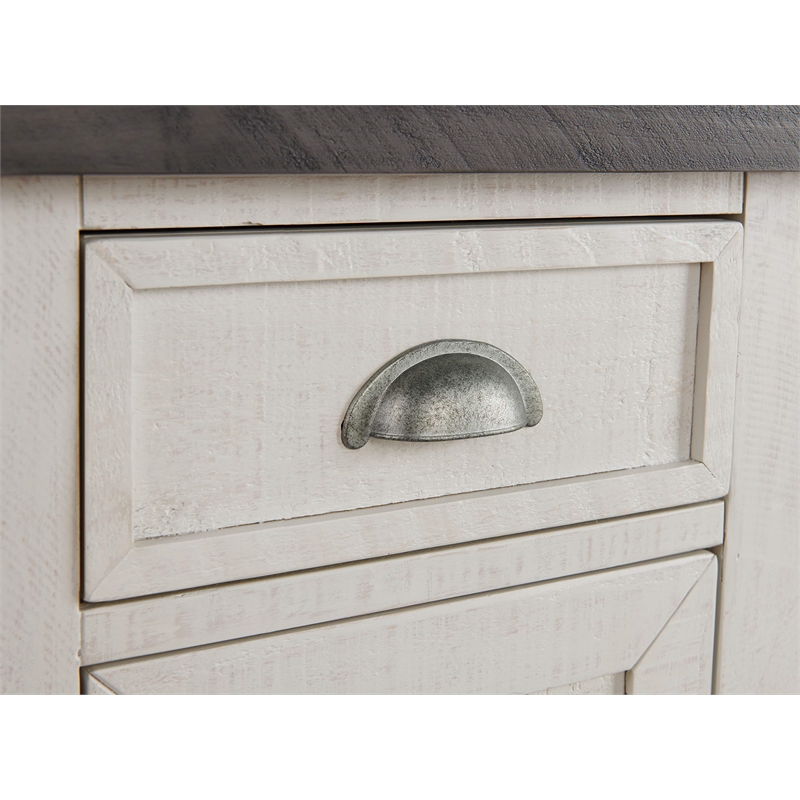 Martin Svensson Home Monterey Chairside Table White and Gray