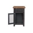 Martin Svensson Home Rustic Chairside Table with Power Anitque Black and Honey