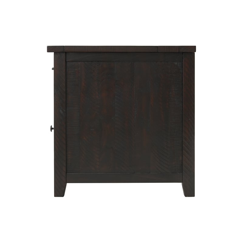 Martin Svensson Home Rustic Chairside Table with Power Espresso