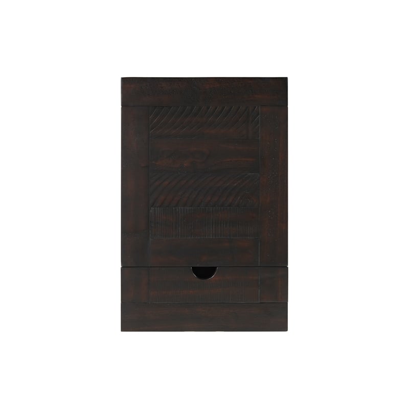 Martin Svensson Home Rustic Chairside Table with Power Espresso