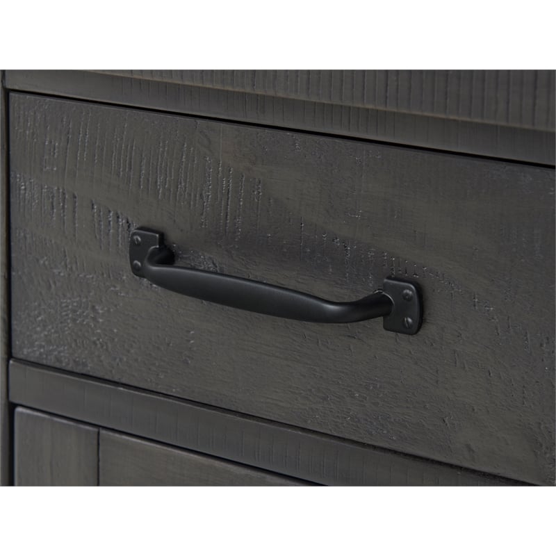 Martin Svensson Home Rustic Chairside Table with Power Gray