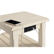 Martin Svensson Home Barn Door Chairside Table with Power Antique White