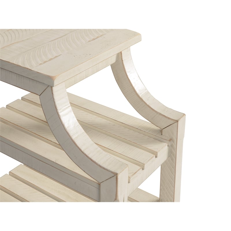 Martin Svensson Home Barn Door Chairside Table with Power Antique White