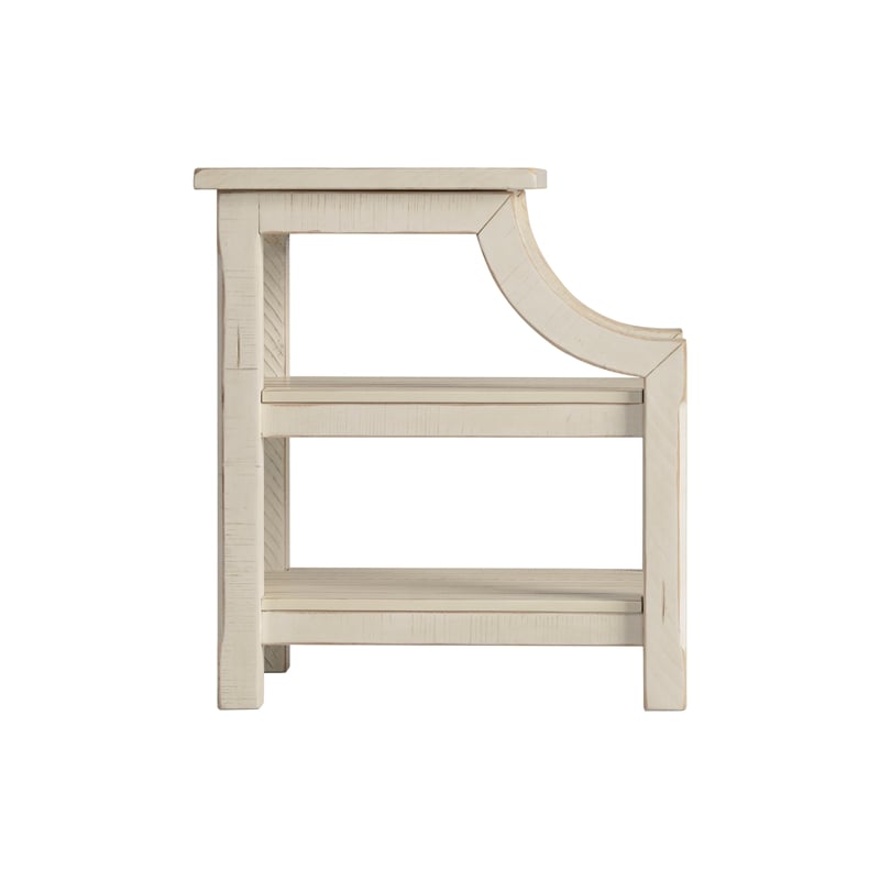 Martin Svensson Home Barn Door Chairside Table with Power Antique White