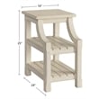 Martin Svensson Home Barn Door Chairside Table with Power Antique White