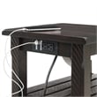 Martin Svensson Home Barn Door Chairside Table with Power Espresso Brown