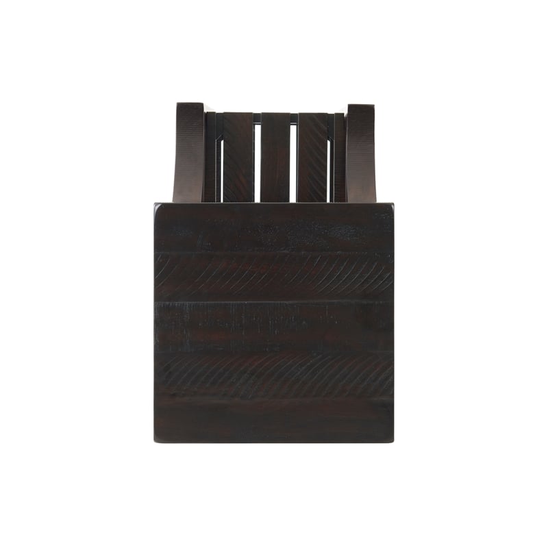 Martin Svensson Home Barn Door Chairside Table with Power Espresso Brown