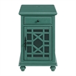 Martin Svensson Home Elegant Chairside Table with Power Antique Teal Green