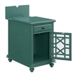 Martin Svensson Home Elegant Chairside Table with Power Antique Teal Green