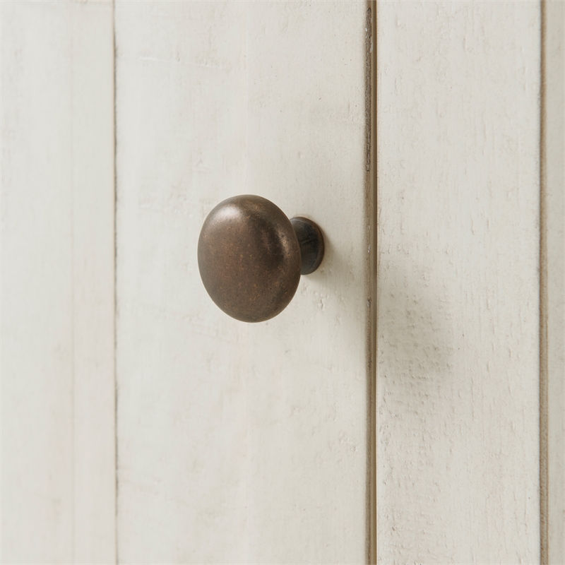 Martin Svensson Home Monterey Chairside Table with Power Cream White and Brown