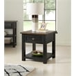 Martin Svensson Home Monterey Solid Wood 1 Drawer End Table Black and Brown