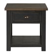 Martin Svensson Home Monterey Solid Wood 1 Drawer End Table Black and Brown