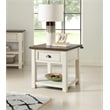 Martin Svensson Home Monterey Wood 1 Drawer End Table Cream White and Brown