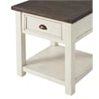 Martin Svensson Home Monterey Wood 1 Drawer End Table Cream White and Brown