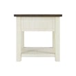 Martin Svensson Home Monterey Wood 1 Drawer End Table Cream White and Brown