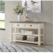 Martin Svensson Home Monterey 2 Drawer Sofa Console Table Cream White and Brown
