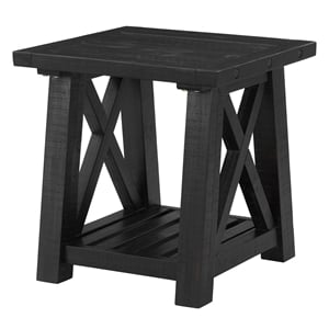 martin svensson home bolton solid wood end table black stain