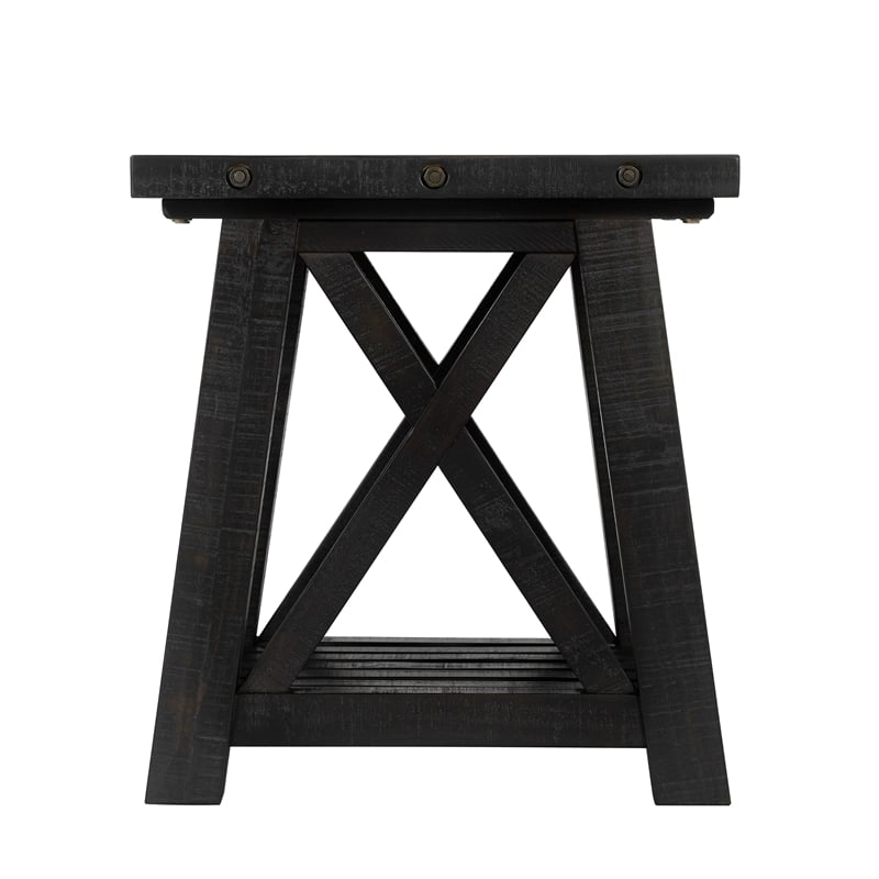 Martin Svensson Home Bolton Solid Wood End Table Black Stain