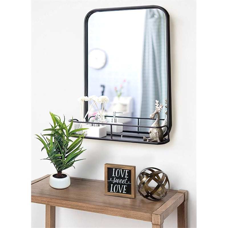 Martin Svensson Home Coltan 20 x 28 in. Mirror with Shelf Oil Rubbed Bronze