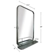 Martin Svensson Home Coltan 20 x 28 in. Mirror with Shelf Antique Pewter