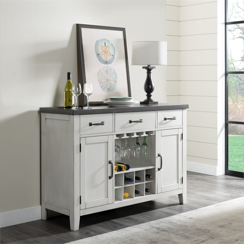 Martin Svensson Home Del Mar Server Antique White and Grey