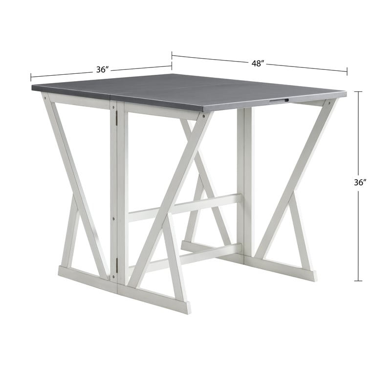 Martin Svensson Home Del Mar 5 Piece Table and Stool Set White and Grey