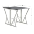 Martin Svensson Home Del Mar 5 Piece Table and Stool Set White and Grey