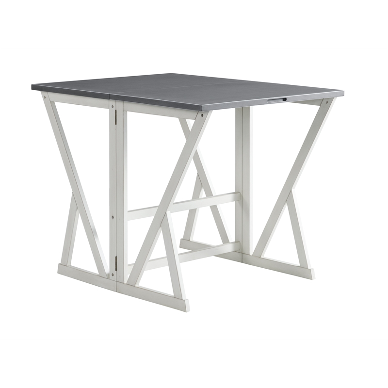 Martin Svensson Home Del Mar 5 Piece Table and Stool Set White and Grey