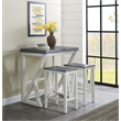 Martin Svensson Home Del Mar 5 Piece Table and Stool Set White and Grey