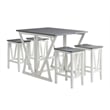 Martin Svensson Home Del Mar 5 Piece Table and Stool Set White and Grey