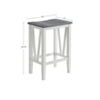 Martin Svensson Home Del Mar 5 Piece Table and Stool Set White and Grey