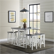 Martin Svensson Home Del Mar 5 Piece Table and Stool Set White and Grey