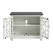 Martin Svensson Home Elegant Small Spaces TV Stand White with Gray Top