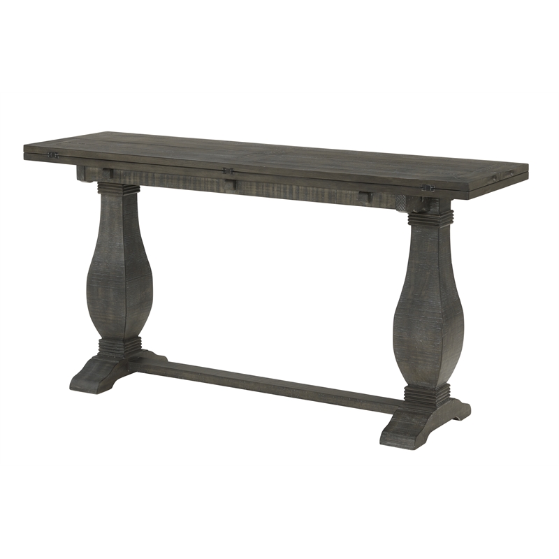 Martin Svensson Home Napa Solid Wood Flip Top Sofa Table Gray