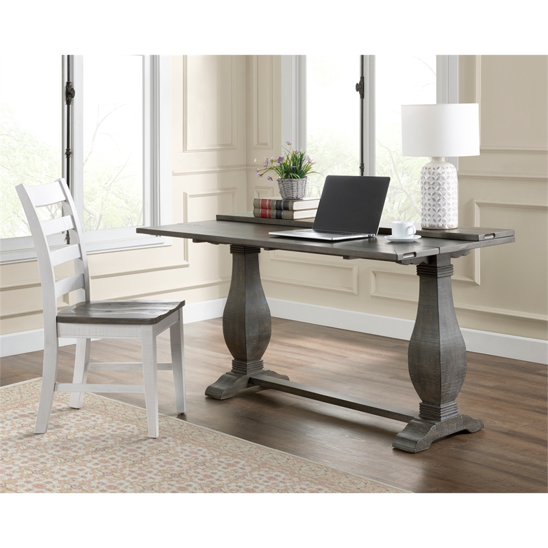 Martin Svensson Home Napa Solid Wood Flip Top Sofa Table Gray
