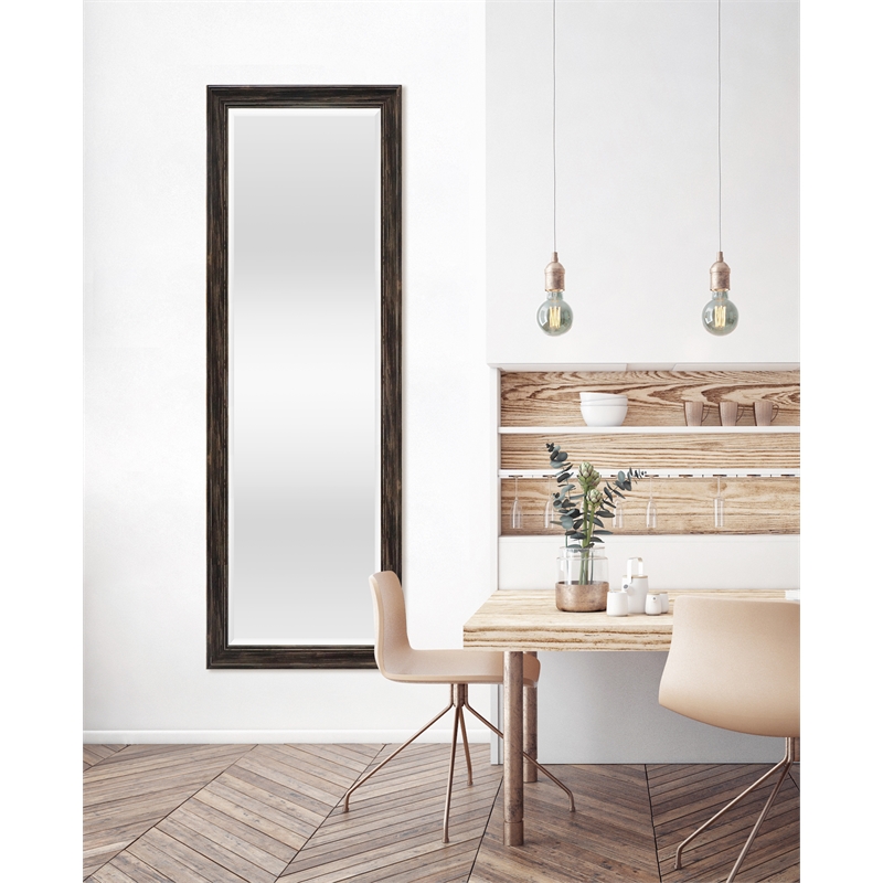 Martin Svensson Home Farmhouse Full Length Floor Mirror with Stand Antique Black