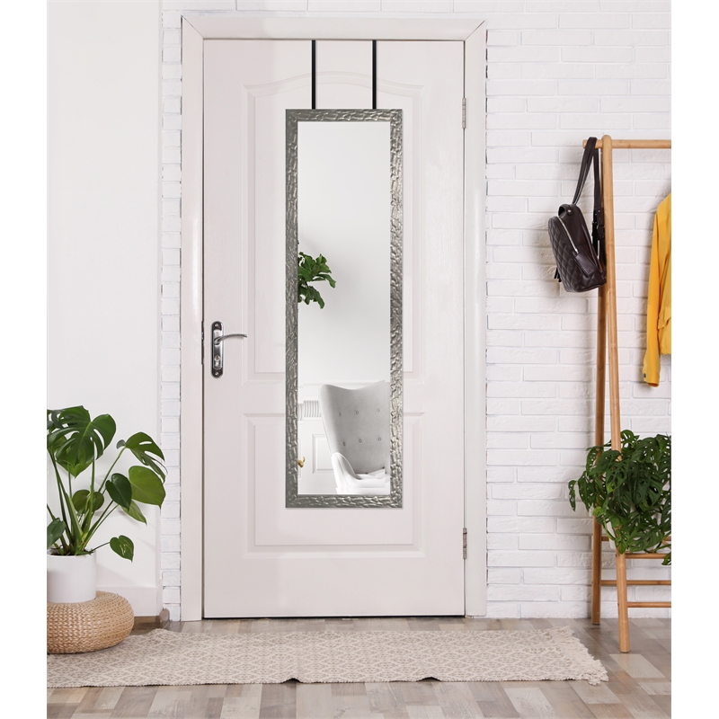 Martin Svensson Home Over the Door Mirror Hammered Metal Finish