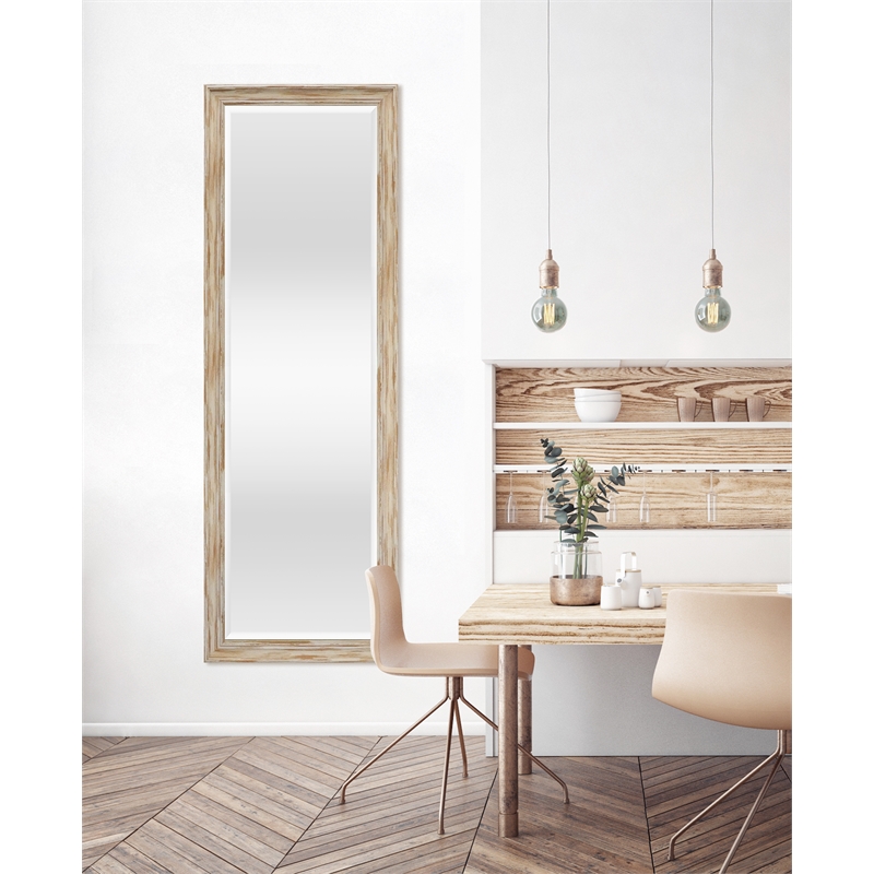 Martin Svensson Home Farmhouse Full Length Floor Mirror with Stand Antique White